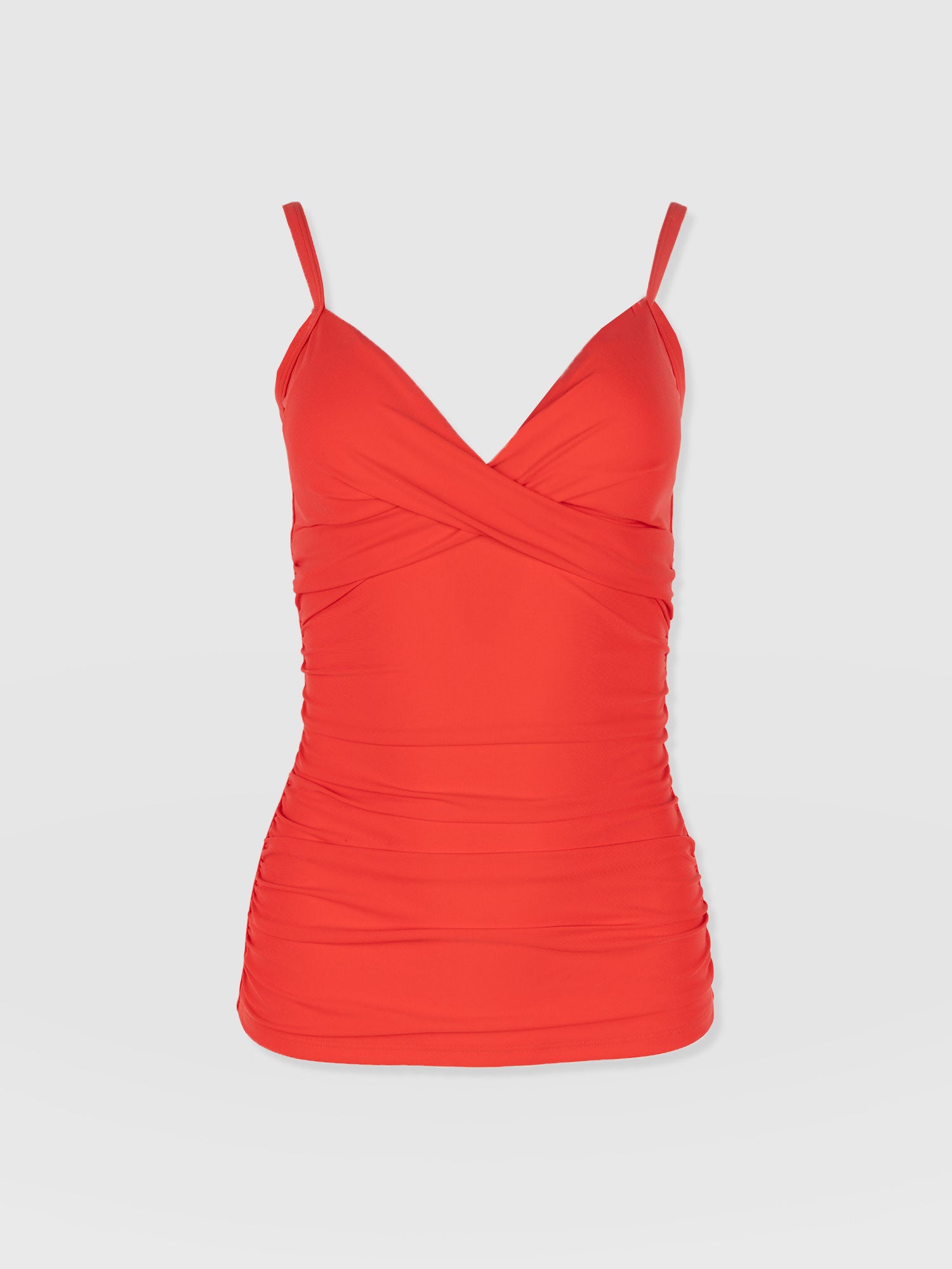 Riley Cross Front Tankini Top - Red - Women's Swimwear | Saint + Sofia® USA